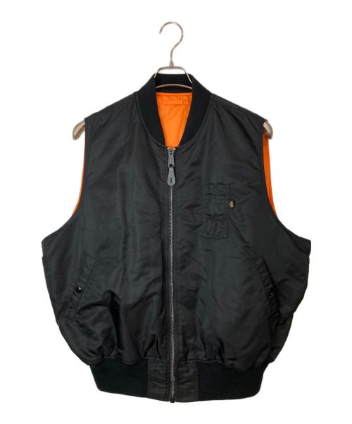ALPHA（アルファ）ALPHA (アルファ) MA-1 ベスト ブラック サイズ:XLの古着・服飾アイテム