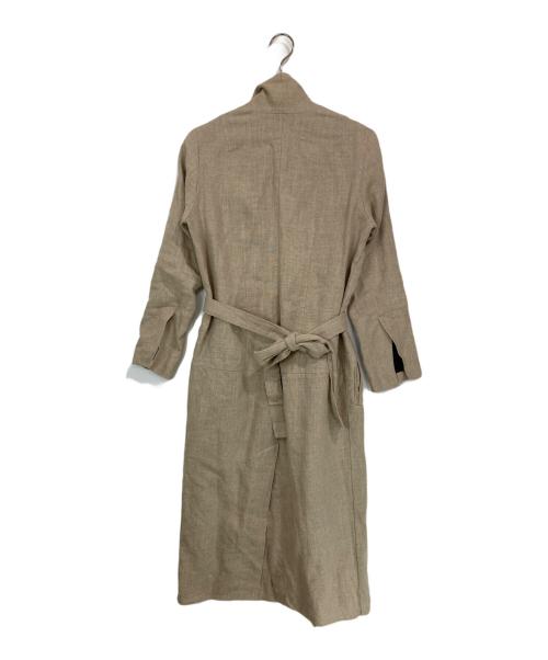 MADISON BLUE（マディソンブルー）MADISON BLUE (マディソンブルー) リネンロングコート ベージュ サイズ:01の古着・服飾アイテム