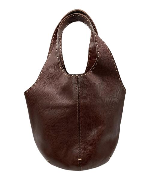 genten（ゲンテン）genten (ゲンテン) レザートートバッグ小 ブラウンの古着・服飾アイテム