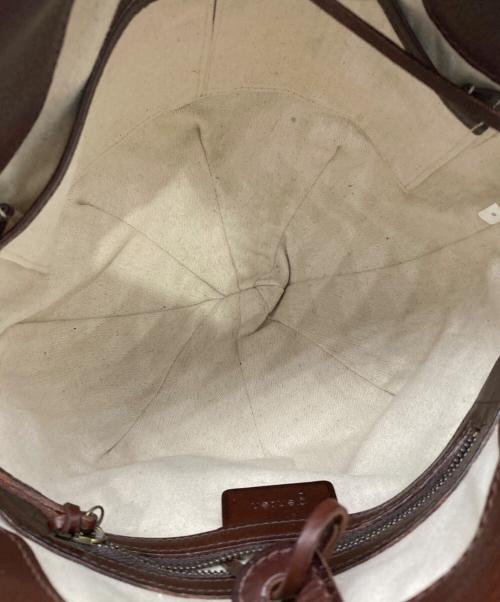 genten（ゲンテン）genten (ゲンテン) レザートートバッグ小 ブラウンの古着・服飾アイテム