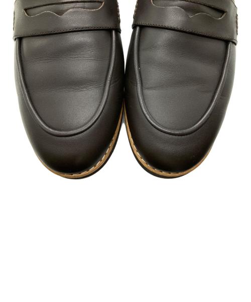 asics（アシックス）asics (アシックス) コインローファー ブラウン サイズ:241/2の古着・服飾アイテム