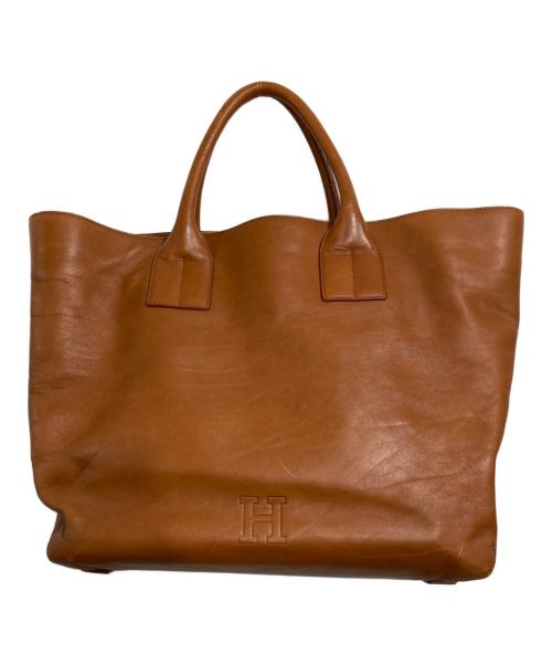 HIROFU（ヒロフ）HIROFU (ヒロフ) レザートートバッグ ブラウンの古着・服飾アイテム