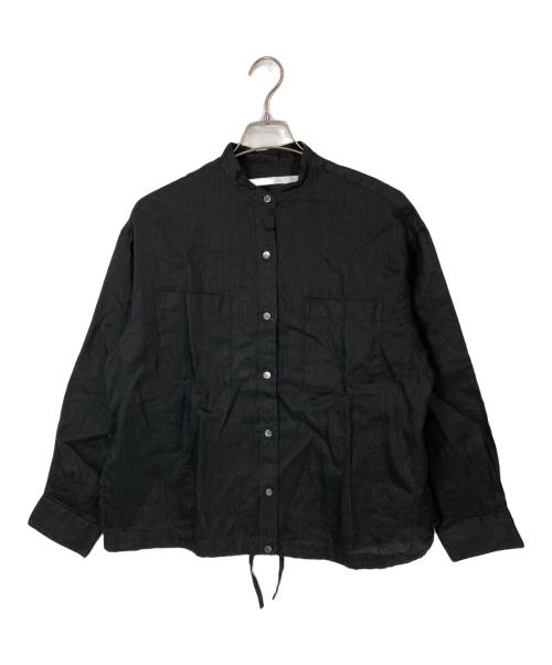 FRAMeWORK（フレームワーク）FRAMeWORK (フレームワーク) フレンチリネンドロストシャツ ブラック サイズ:FREEの古着・服飾アイテム