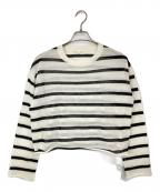 L'appartementアパルトモン）の古着「Border Sheer Knit」｜ホワイト