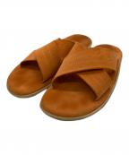 ISLAND SLIPPERアイランドスリッパ）の古着「シップス別注 クロスストラップ サンダル」｜ブラウン