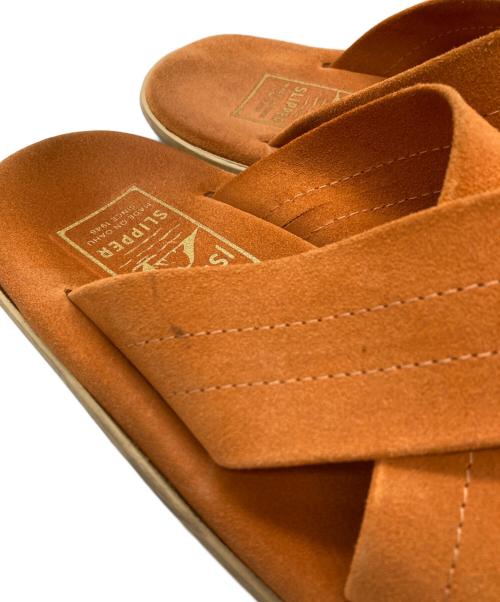 ISLAND SLIPPER（アイランドスリッパ）ISLAND SLIPPER (アイランドスリッパ) シップス別注 クロスストラップ サンダル ブラウン サイズ:26の古着・服飾アイテム