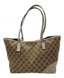 GUCCI（グッチ）の古着「ニューブリット トートバッグ」｜ベージュ