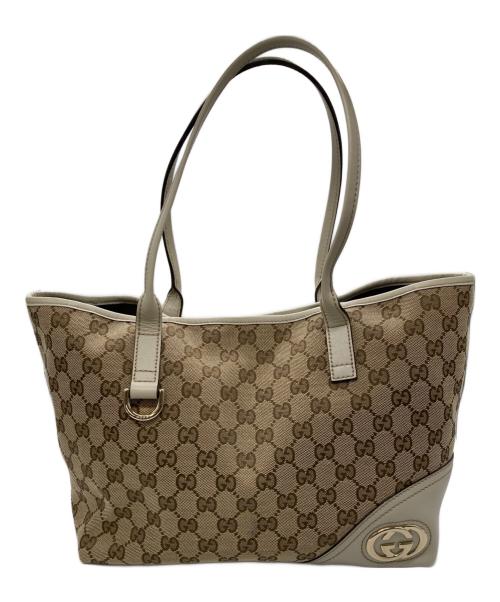 GUCCI（グッチ）GUCCI (グッチ) ニューブリット トートバッグ ベージュの古着・服飾アイテム