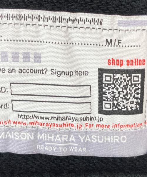 Maison MIHARA YASUHIRO（メゾン ミハラ ヤスヒロ）Maison MIHARA YASUHIRO (メゾン ミハラ ヤスヒロ) Inside out hoodie ブラック サイズ:38の古着・服飾アイテム