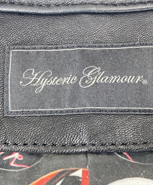 Hysteric Glamour（ヒステリックグラマー）Hysteric Glamour (ヒステリックグラマー) 裏地総柄シングルライダースジャケット ブラック サイズ:FREEの古着・服飾アイテム