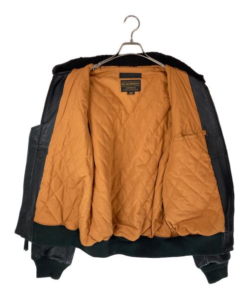 HOUSTON（ヒューストン）HOUSTON (ヒューストン) G-1 LEATHER JACKET ブラック サイズ:42Rの古着・服飾アイテム