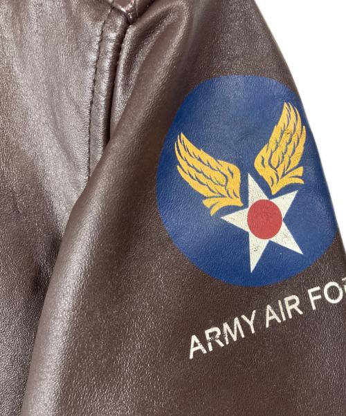 HOUSTON（ヒューストン）HOUSTON (ヒューストン) A-2 LEATHER JACKET ブラウン サイズ:42Rの古着・服飾アイテム