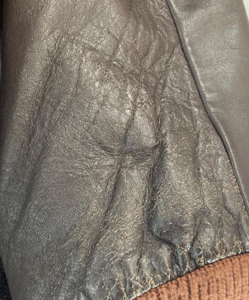 HOUSTON（ヒューストン）HOUSTON (ヒューストン) A-2 LEATHER JACKET ブラウン サイズ:42Rの古着・服飾アイテム