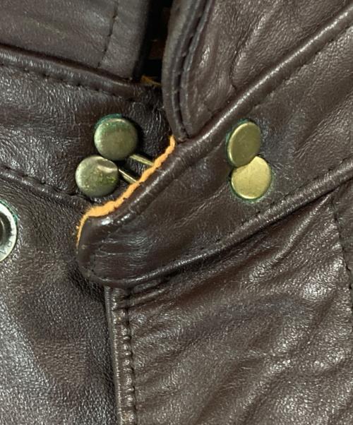 HOUSTON（ヒューストン）HOUSTON (ヒューストン) A-2 LEATHER JACKET ブラウン サイズ:42Rの古着・服飾アイテム