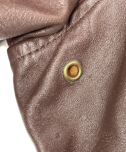 HOUSTON（ヒューストン）HOUSTON (ヒューストン) A-2 LEATHER JACKET ブラウン サイズ:42Rの古着・服飾アイテム