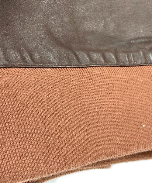 HOUSTON（ヒューストン）HOUSTON (ヒューストン) A-2 LEATHER JACKET ブラウン サイズ:42Rの古着・服飾アイテム