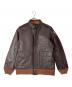 HOUSTON（ヒューストン）の古着「A-2 LEATHER JACKET」｜ブラウン