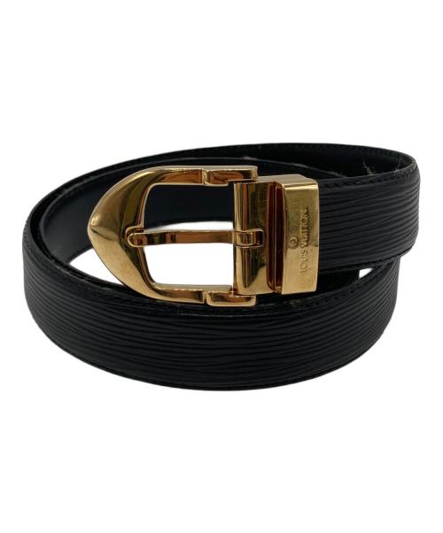 LOUIS VUITTON（ルイ ヴィトン）LOUIS VUITTON (ルイ ヴィトン) サンチュール クラシック ベルト ブラック×ゴールド サイズ:85/34の古着・服飾アイテム