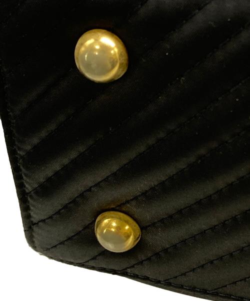 Yves Saint Laurent（イヴサンローラン）Yves Saint Laurent (イヴサンローラン) YSLロゴキルティングトートバッグ ネイビーの古着・服飾アイテム