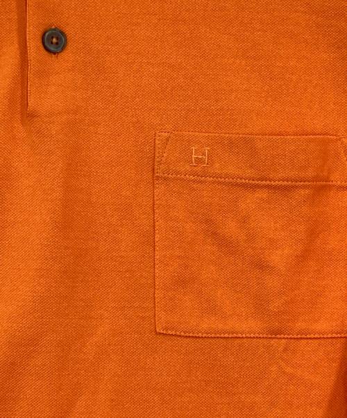 HERMES（エルメス）HERMES (エルメス) ポケットポロシャツ オレンジ サイズ:Lの古着・服飾アイテム