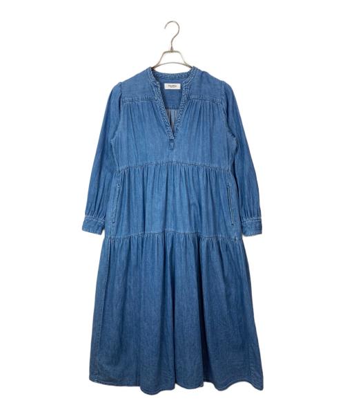 Healthy DENIM（ヘルシーデニム）Healthy DENIM (ヘルシーデニム) CAFTAN EXデニムロングワンピース インディゴの古着・服飾アイテム