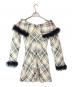 M me eme (エムミーエメ) Off shoulder roving check mini one piece アイボリー サイズ:FREE：15000円