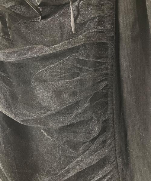 M ME EME（エムミーエメ）M me eme (エムミーエメ) Tulle drape mini onepiece ブラック サイズ:FREEの古着・服飾アイテム