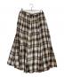 45R (フォーティファイブ・アール) リネンのバッファローチェックスカート ブラウン サイズ:3：20000円