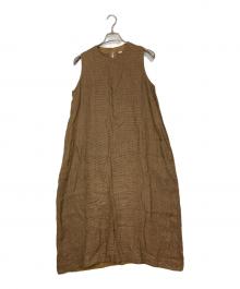 45R（フォーティファイブ・アール）の古着「リネンツイードのノースリーブワンピース」｜ブラウン