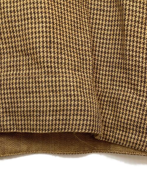 45R（フォーティファイブ・アール）45R (フォーティファイブ・アール) リネンツイードのノースリーブワンピース ブラウンの古着・服飾アイテム