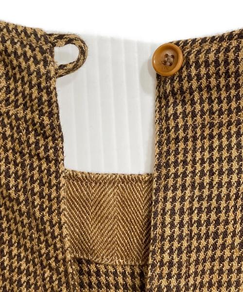 45R（フォーティファイブ・アール）45R (フォーティファイブ・アール) リネンツイードのノースリーブワンピース ブラウンの古着・服飾アイテム