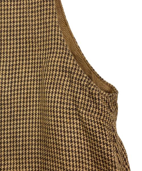 45R（フォーティファイブ・アール）45R (フォーティファイブ・アール) リネンツイードのノースリーブワンピース ブラウンの古着・服飾アイテム