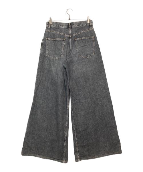 JOHN LAWRENCE SULLIVAN（ジョン ローレンス サリバン）JOHN LAWRENCE SULLIVAN (ジョン ローレンス サリバン) WASHED DENIM SUPER WIDE PANTS ブラック サイズ:46の古着・服飾アイテム