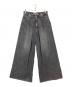 JOHN LAWRENCE SULLIVAN（ジョン ローレンス サリバン）の古着「WASHED DENIM SUPER WIDE PANTS」｜ブラック