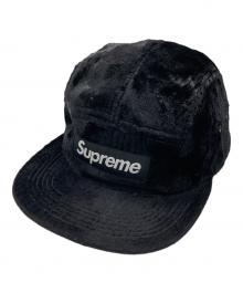 SUPREME（シュプリーム）の古着「Crushed Velvet Camp Cap」｜ブラック