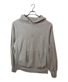 Champion×LAND'S END（チャンピオン×ランズエンド）の古着「目無しプルオーバーパーカー」｜グレー