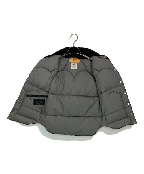Rocky Mountain FeatherBed（ロッキーマウンテンフェザーベッド）Rocky Mountain Featherbed (ロッキーマウンテンフェザーベッド) Hysteric Glamour (ヒステリックグラマー) レザーヨークダウンベスト ブラック サイズ:FREEの古着・服飾アイテム
