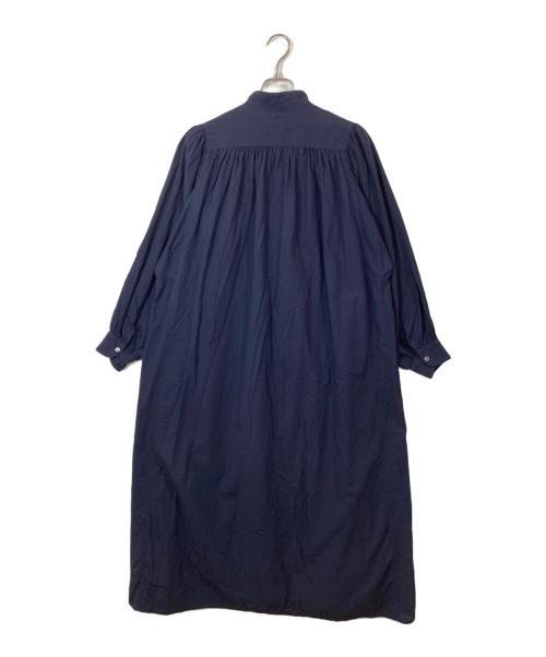 TEN（テン）TEN (テン) Ron Herman (ロンハーマン) ギャザースタンドカラーワンピース ネイビー サイズ:FREEの古着・服飾アイテム