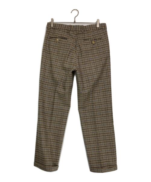 GUCCI（グッチ）GUCCI (グッチ) ウールチェックスラックス ベージュ サイズ:7-46Rの古着・服飾アイテム