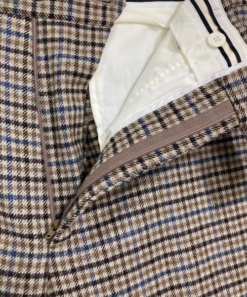 GUCCI（グッチ）GUCCI (グッチ) ウールチェックスラックス ベージュ サイズ:7-46Rの古着・服飾アイテム