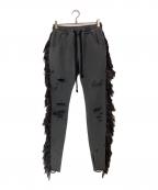 ALCHEMISTアルケミスト）の古着「フリンジスウェットパンツ」｜グレー