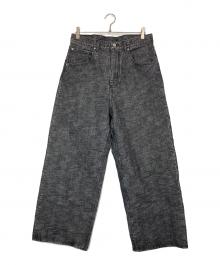 BEAMS（ビームス）の古着「BUGGY SLAB DENIM PANTS」｜ブラック