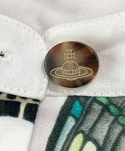 Vivienne Westwood RED LABEL（ヴィヴィアンウエストウッドレッドレーベル）Vivienne Westwood RED LABEL (ヴィヴィアンウエストウッドレッドレーベル) Mystical Print ビッグタックロングシャツ ホワイト サイズ:00 未使用品の古着・服飾アイテム