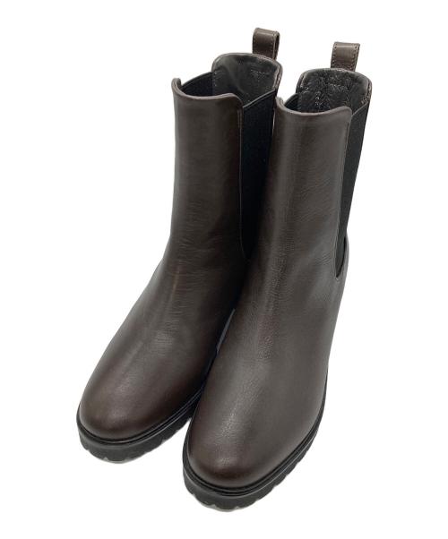 MARGARET HOWELL idea（マーガレット ハウエル アイディア）MARGARET HOWELL idea (マーガレット ハウエル アイディア) サイドゴアショートブーツ ブラウン サイズ:22　1/2の古着・服飾アイテム