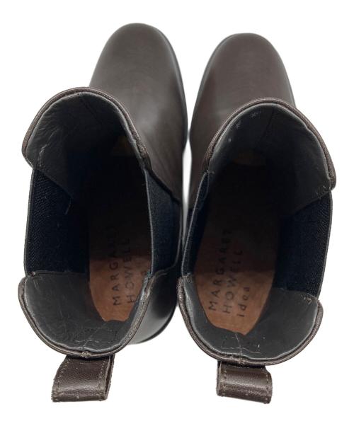 MARGARET HOWELL idea（マーガレット ハウエル アイディア）MARGARET HOWELL idea (マーガレット ハウエル アイディア) サイドゴアショートブーツ ブラウン サイズ:22　1/2の古着・服飾アイテム