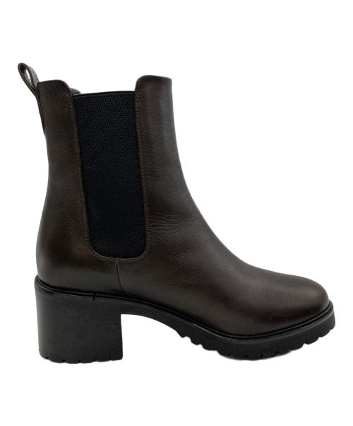 MARGARET HOWELL idea（マーガレット ハウエル アイディア）MARGARET HOWELL idea (マーガレット ハウエル アイディア) サイドゴアショートブーツ ブラウン サイズ:22　1/2の古着・服飾アイテム