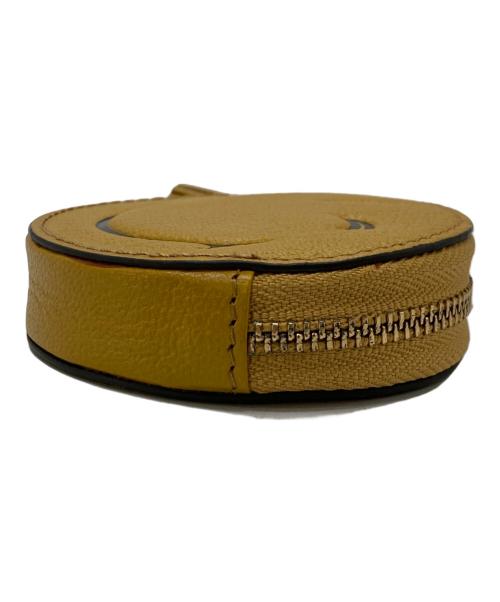 ANYA HINDMARCH（アニヤ・ハインドマーチ）ANYA HINDMARCH (アニヤ・ハインドマーチ) スマイル ウィンクコインケース イエローの古着・服飾アイテム