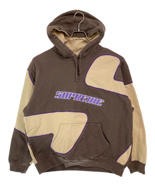 SUPREME（シュプリーム）SUPREME (シュプリーム) Big S Hooded Sweatshirt ブラウン×ベージュ サイズ:Lの古着・服飾アイテム