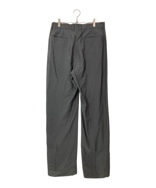 EDIFICE（エディフィス）EDIFICE (エディフィス) E.LINEN VISCOSE フレア ワイド パンツ グレー サイズ:Mの古着・服飾アイテム