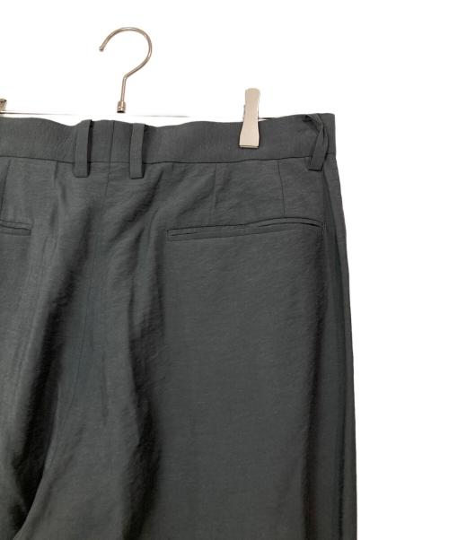 EDIFICE（エディフィス）EDIFICE (エディフィス) E.LINEN VISCOSE フレア ワイド パンツ グレー サイズ:Mの古着・服飾アイテム